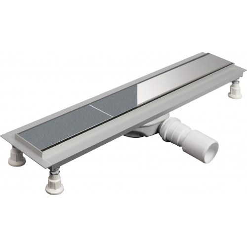 Deante KNS_008D lineær gulvafløb 80 cm - vendbart ristdesign
