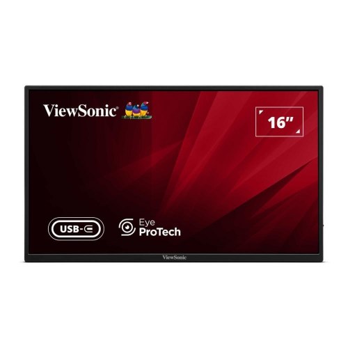 ViewSonic VA1650 16" bærbar Full HD IPS skærm - USB‑C, sort
