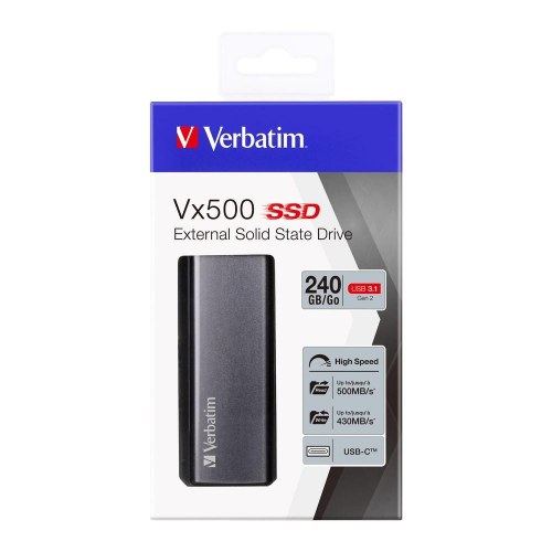 Verbatim Vx500 ekstern SSD USB 3.2 Gen 2 - 240 GB