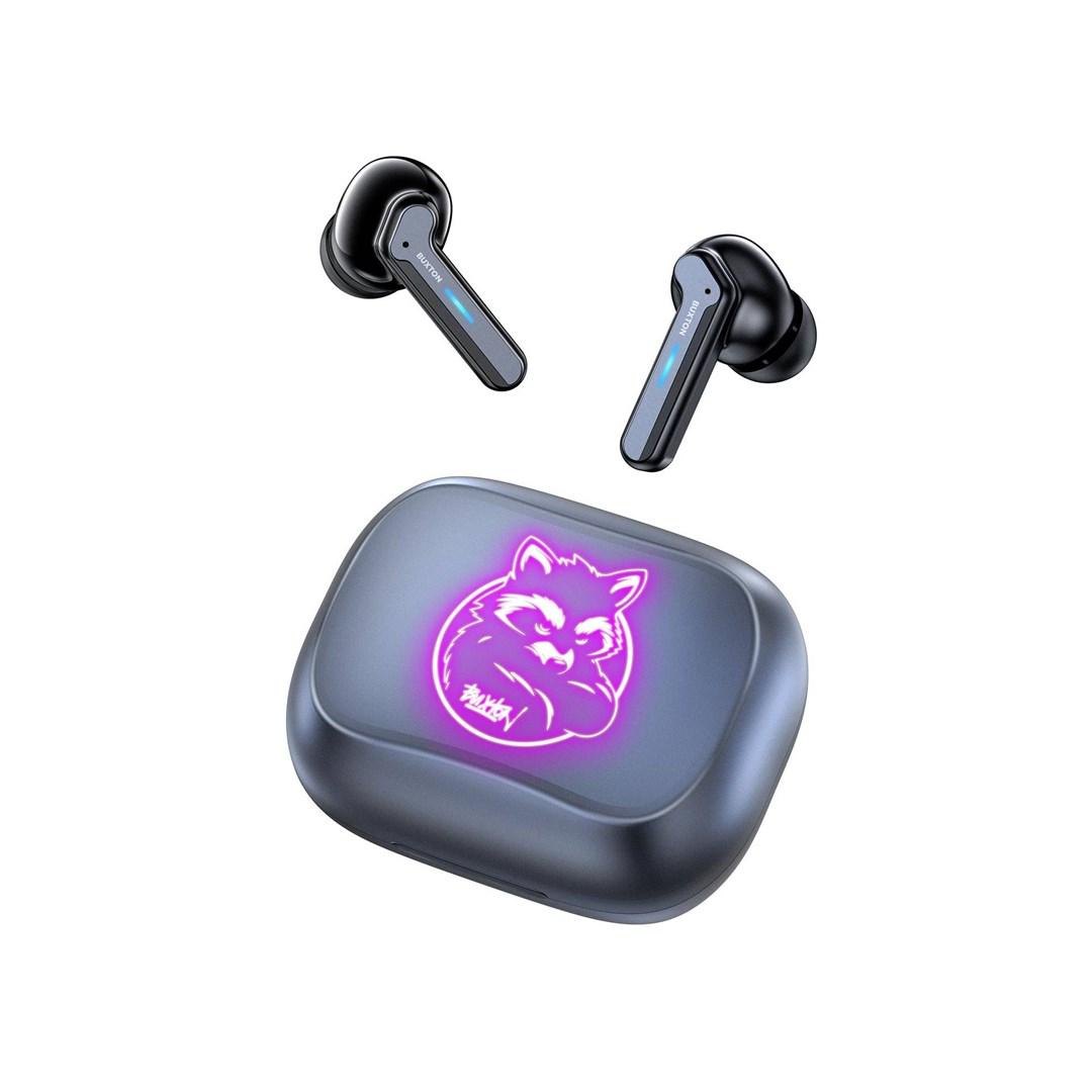 Buxton BTW 8200 Racoon - true wireless in‑ear høretelefoner med ladeetui, hvid