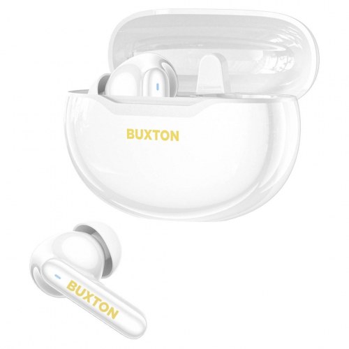 Buxton BTW 7200 - trådløse in-ear høretelefoner med opladeetui, hvid