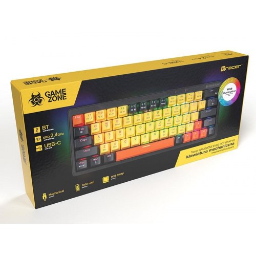 Tracer Gamezone EVO2 Hot Swap 63 mekanisk tastatur - gul