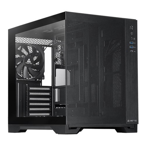 Chieftec GM-30B-M-OP mATX pc-kabinet - sort cube med hærdet glas