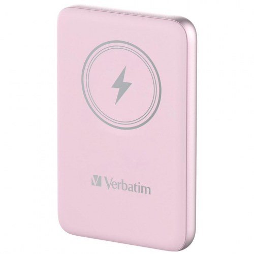 Verbatim Charge 'n' Go magnetisk trådløs powerbank 10.000 mAh - pink