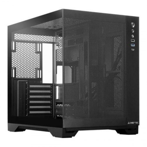 Chieftec VISIO AIR GM-30B-M-FL-OP - ATX kabinet med vindue, fanless, sort
