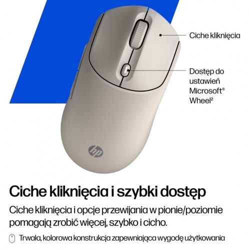 HP 400 Quiet trådløs mus - blå, 6000 DPI, Bluetooth/RF