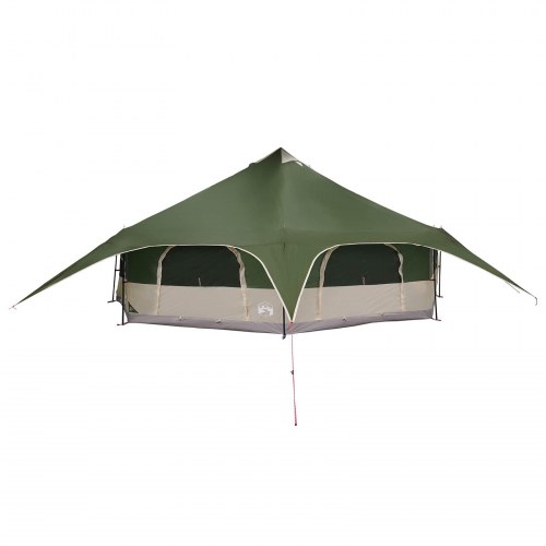 Familietelt Grøn 18-Personer 185T Polyester med PU Coating