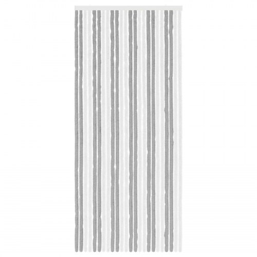 Insektgardin i chenille Grå og Hvid 100 x 230 cm 100% PP