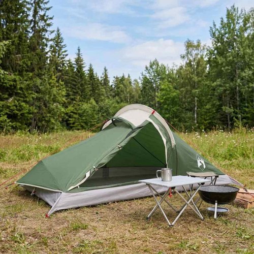 Backpacking Telt Grøn 2-personers 185T Polyester med PU Coating