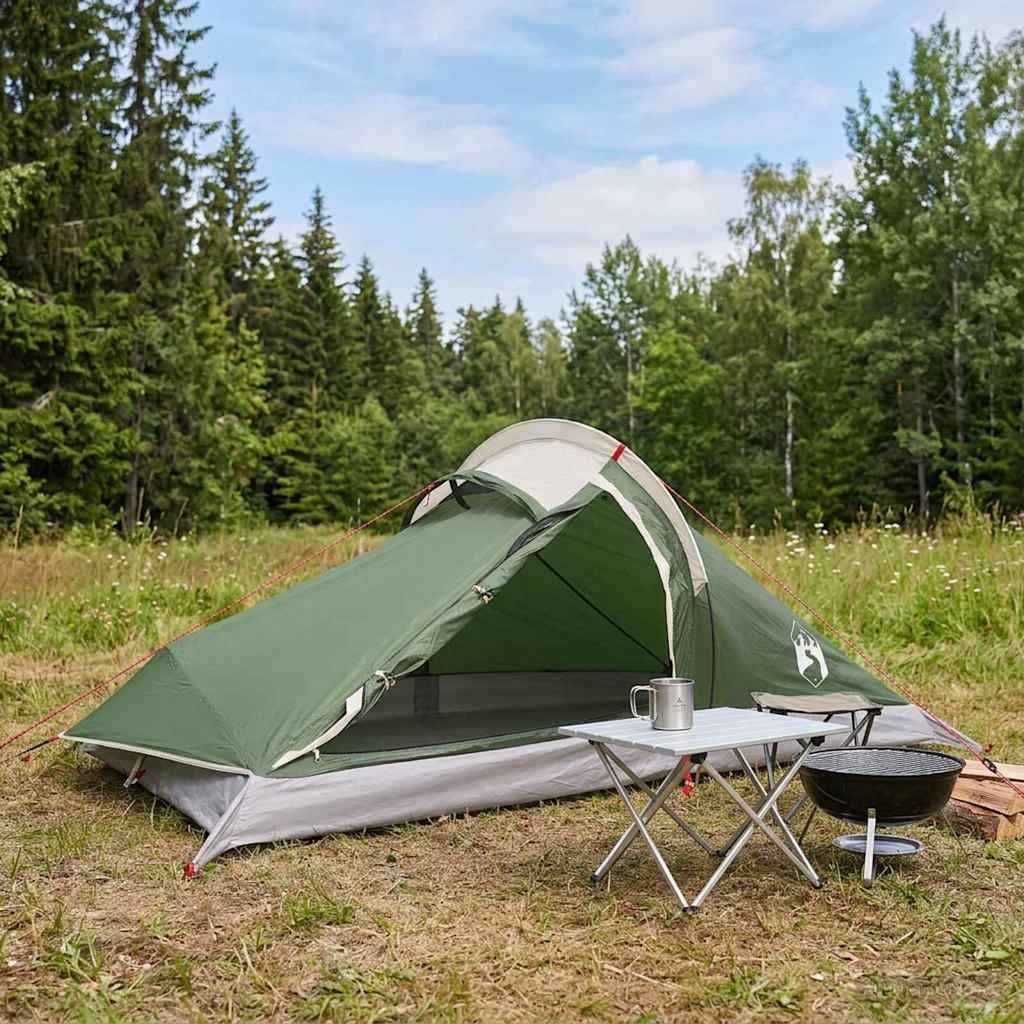 Backpacking Telt Grøn 2-personers 185T Polyester med PU Coating