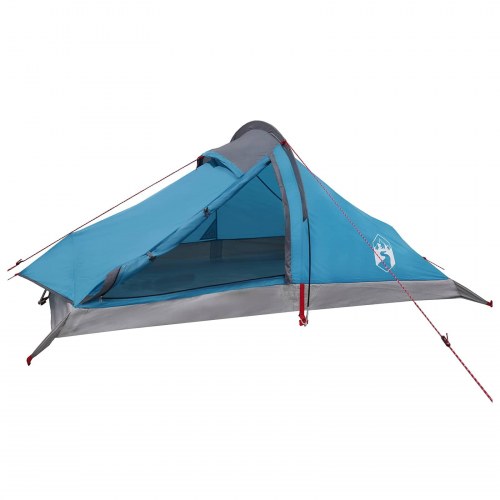 Backpacking Telt Blå 4-personers 185T Polyester med PU Coating