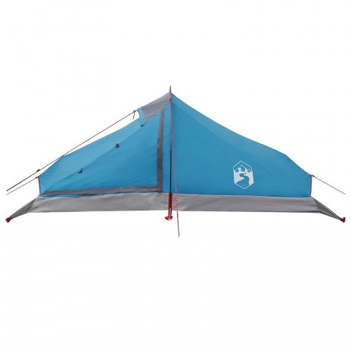 Backpacking Telt Blå 4-personers 185T Polyester med PU Coating