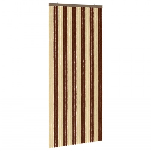 Insektgardin i chenille Brun og Beige 100 x 230 cm 100% PP
