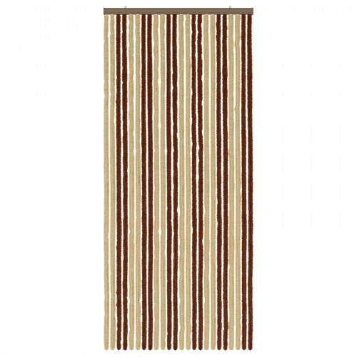 Insektgardin i chenille Brun og Beige 100 x 230 cm 100% PP