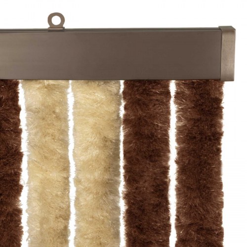 Insektgardin i chenille Brun og Beige 100 x 230 cm 100% PP