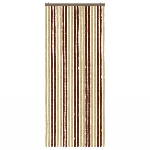 Insektgardin i chenille Brun og Beige 90 x 220 cm 100% PP
