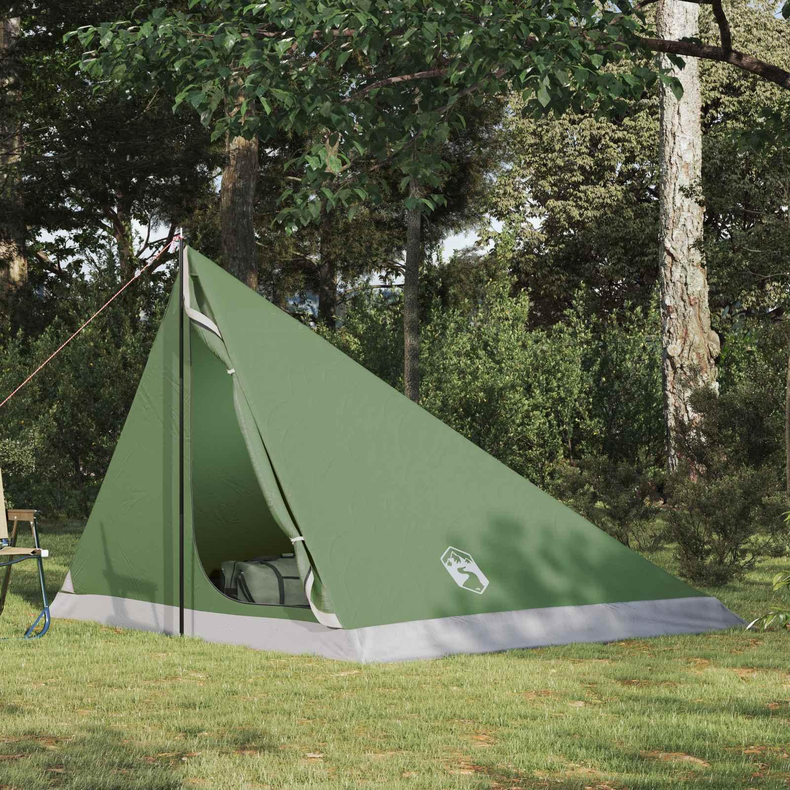 Backpacking Telt Grøn 4-personers 185T Polyester med PU Coating