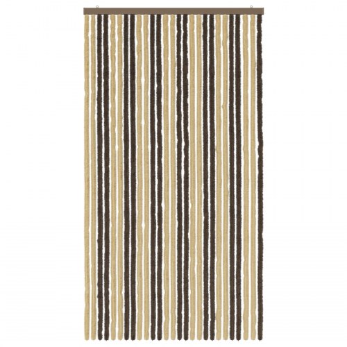 Insektgardin i chenille Mørkebrun og Beige 118 x 220 cm 100% PP
