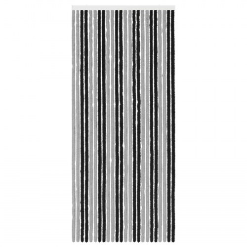 Insektgardin i chenille Grå og sort 100 x 230 cm 100% PP