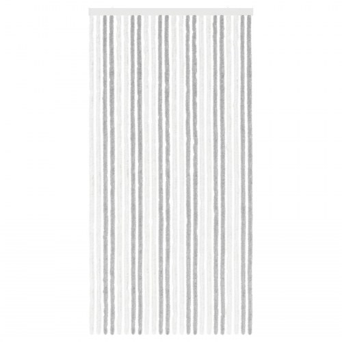 Insektgardin i chenille Lys Grå og Hvid 100 x 200 cm 100% PP