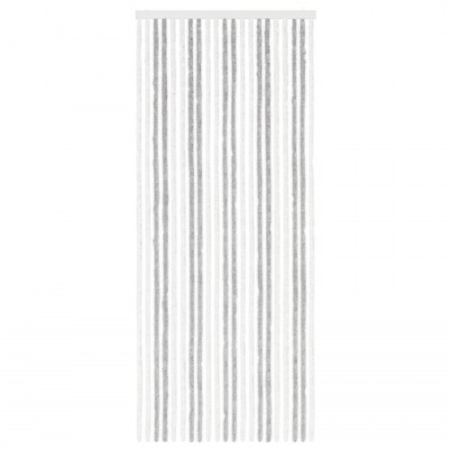 Insektgardin i chenille Lys Grå og Hvid 90 x 220 cm 100% PP
