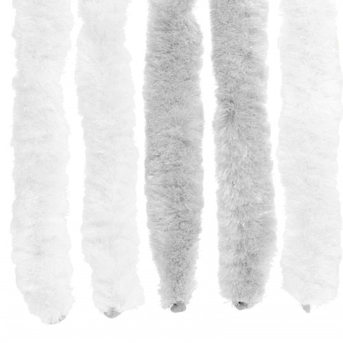 Insektgardin i chenille Lys Grå og Hvid 56 x 200 cm 100% PP