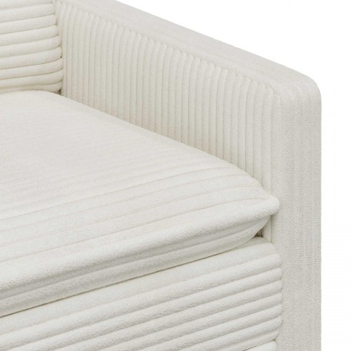 Sofa Sæt 2 stk Cremefarvet Polyester