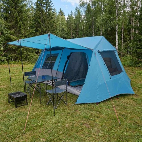 Tunneltelt Blå 400 x 278 x 182 cm 185T Polyester med PU Coating