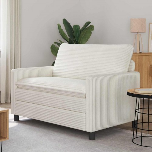 Sofa Cremefarvet 126 x 81 x 87,5 cm Polyester