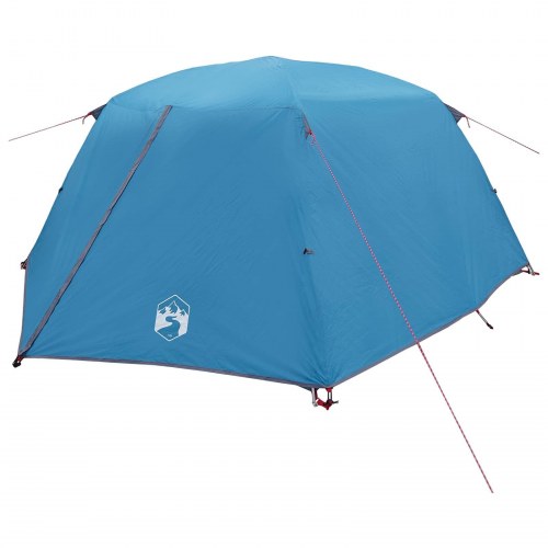 Backpacking Telt Blå 4-personers 185T Polyester med PU Coating