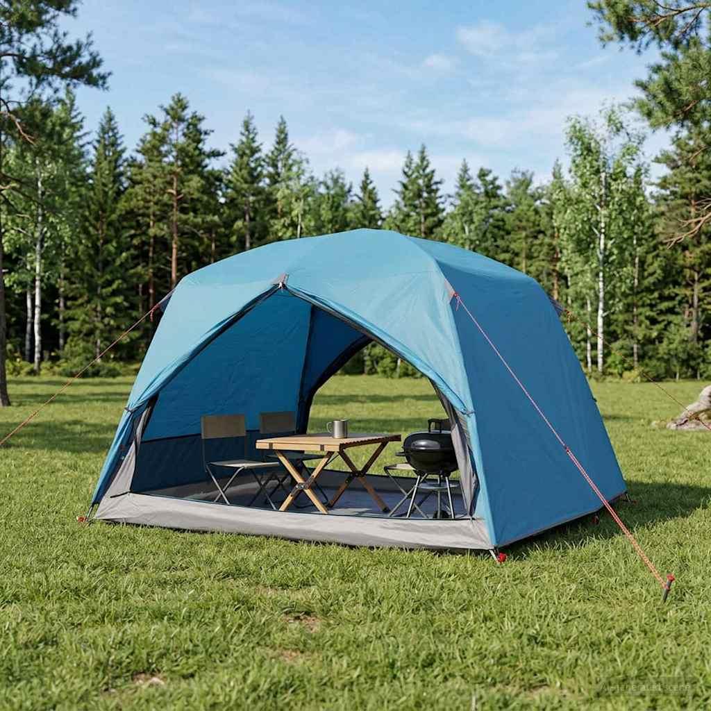 Backpacking Telt Blå 2-personers 185T Polyester med PU Coating
