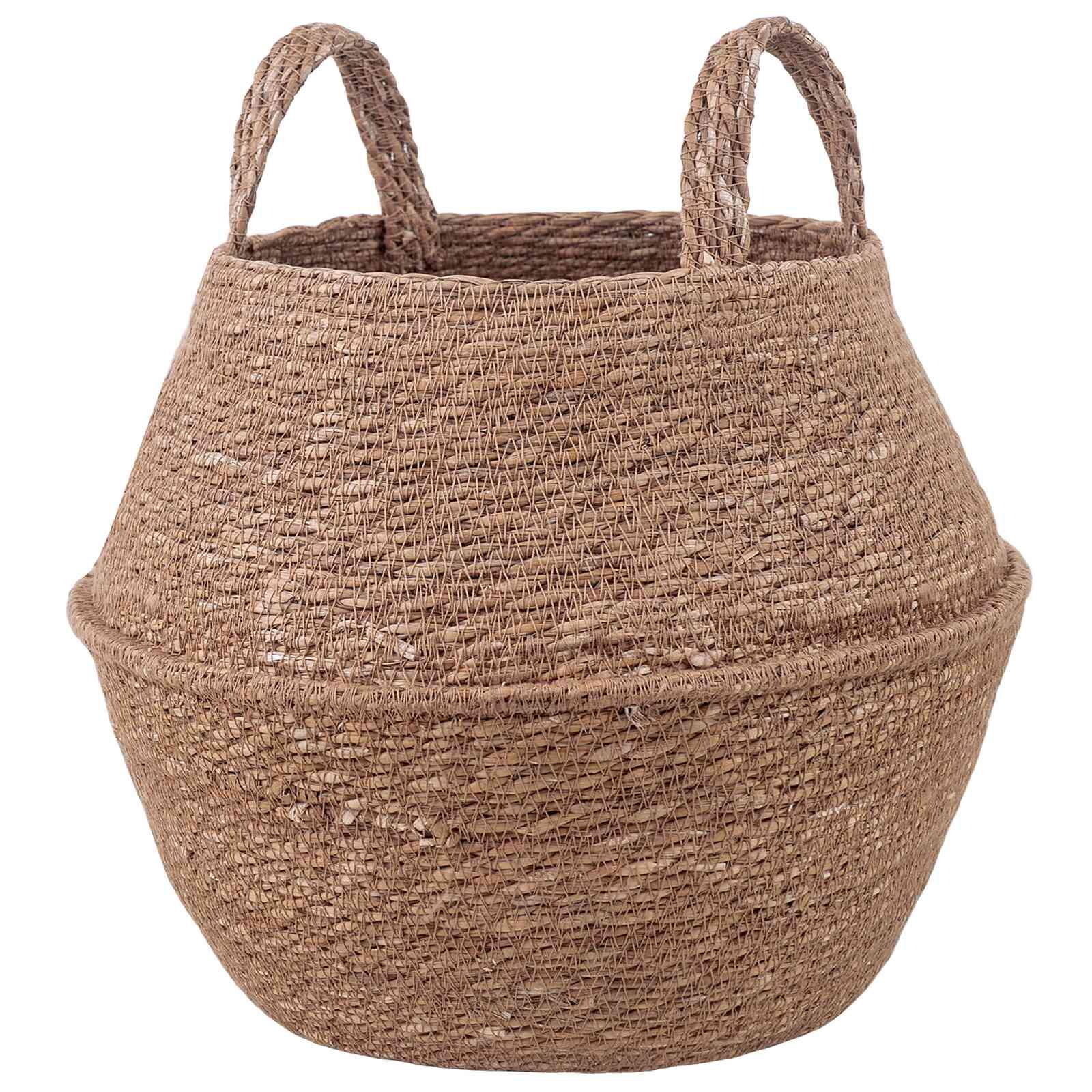 Plantekrukke med håndtag Naturfarvet Ø 32 x 32 cm 100% Søgræs