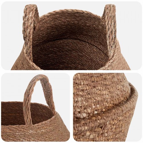 Plantekrukke med håndtag 2 stk Naturfarvet Ø 22 x 20 cm