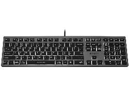 A4Tech FSTYLER FX60H tastatur - USB, hvid bagbelysning, QWERTY, sort/grå billede