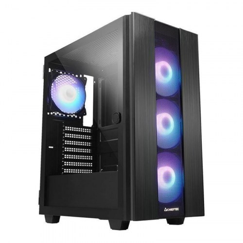 Chieftec Hunter 2 midi-tower - sort PC kabinet med RGB