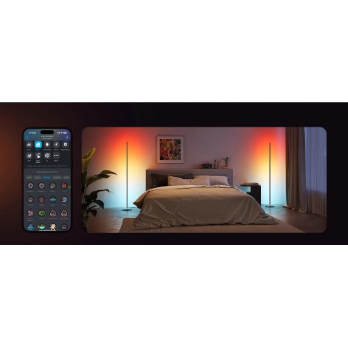 Govee H8076 smart gulvlampe med Wi‑Fi/Bluetooth - 16 mio. farver, 1.000 lm