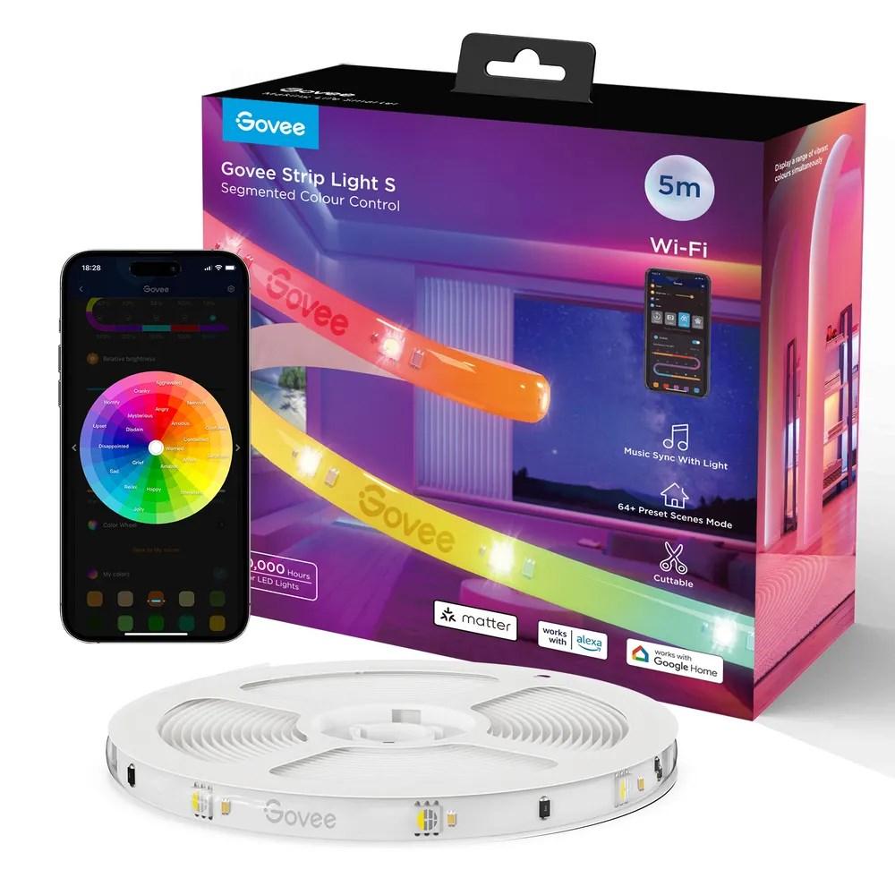 Govee Strip Light S - 5 m smart LED lysbånd med Wi‑Fi