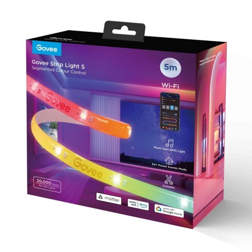 Govee Strip Light S - 5 m smart LED lysbånd med Wi‑Fi