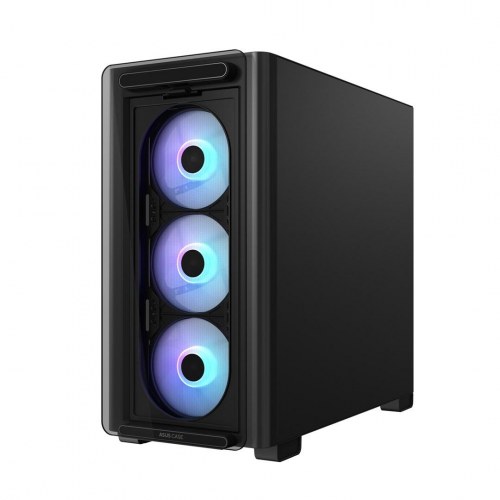 ASUS A23 Plus TG ARGB - Micro Tower kabinet, sort