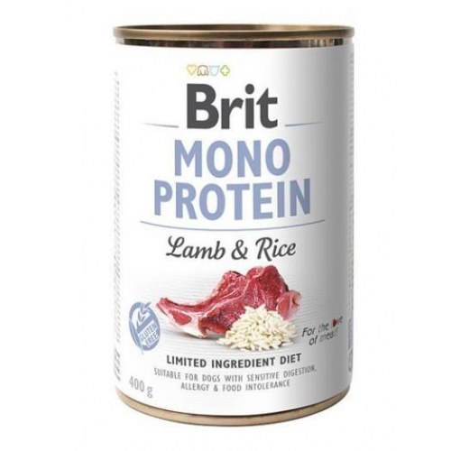 Brit Mono Protein Lamb & Rice vådfoder til hund - 400 g