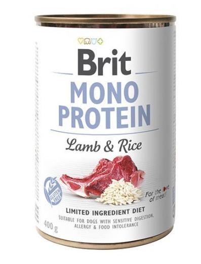 Brit Mono Protein Lamb & Rice vådfoder til hund - 400 g