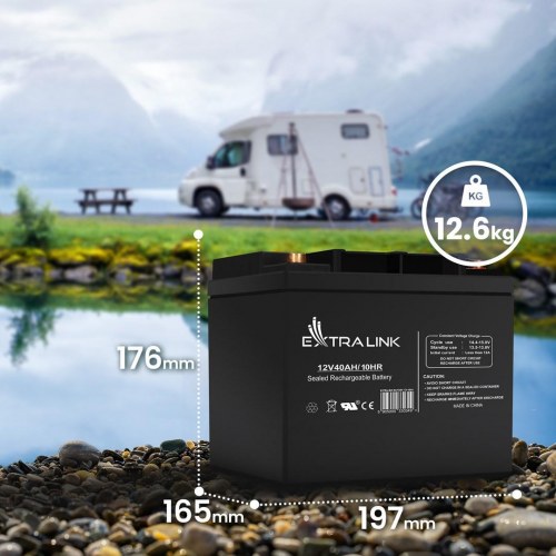 Extralink AGM-akkumulator 12 V 40 Ah - vedligeholdelsesfri