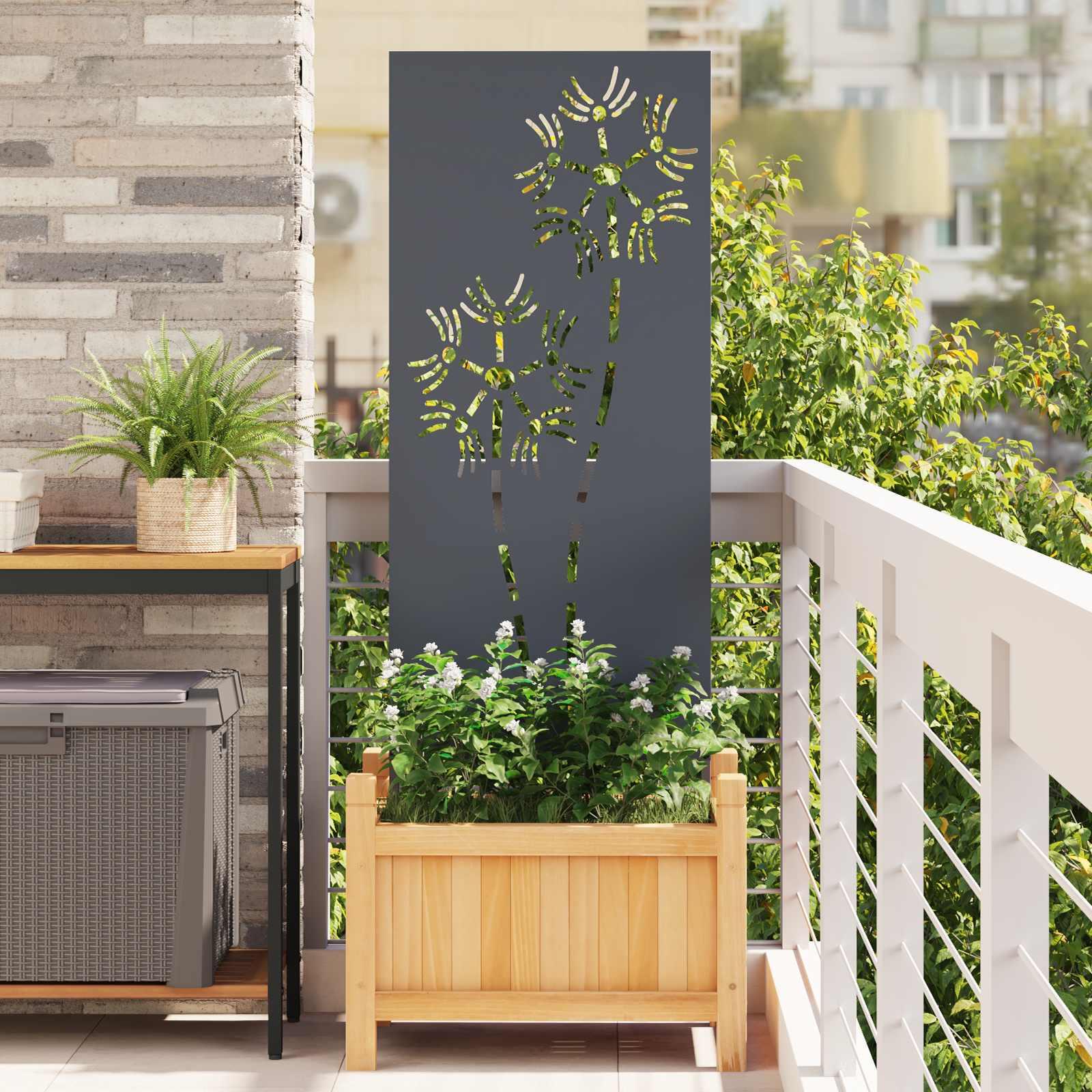 Have privatliv skærm Antracit 50 x 140 cm Koldvalset stål