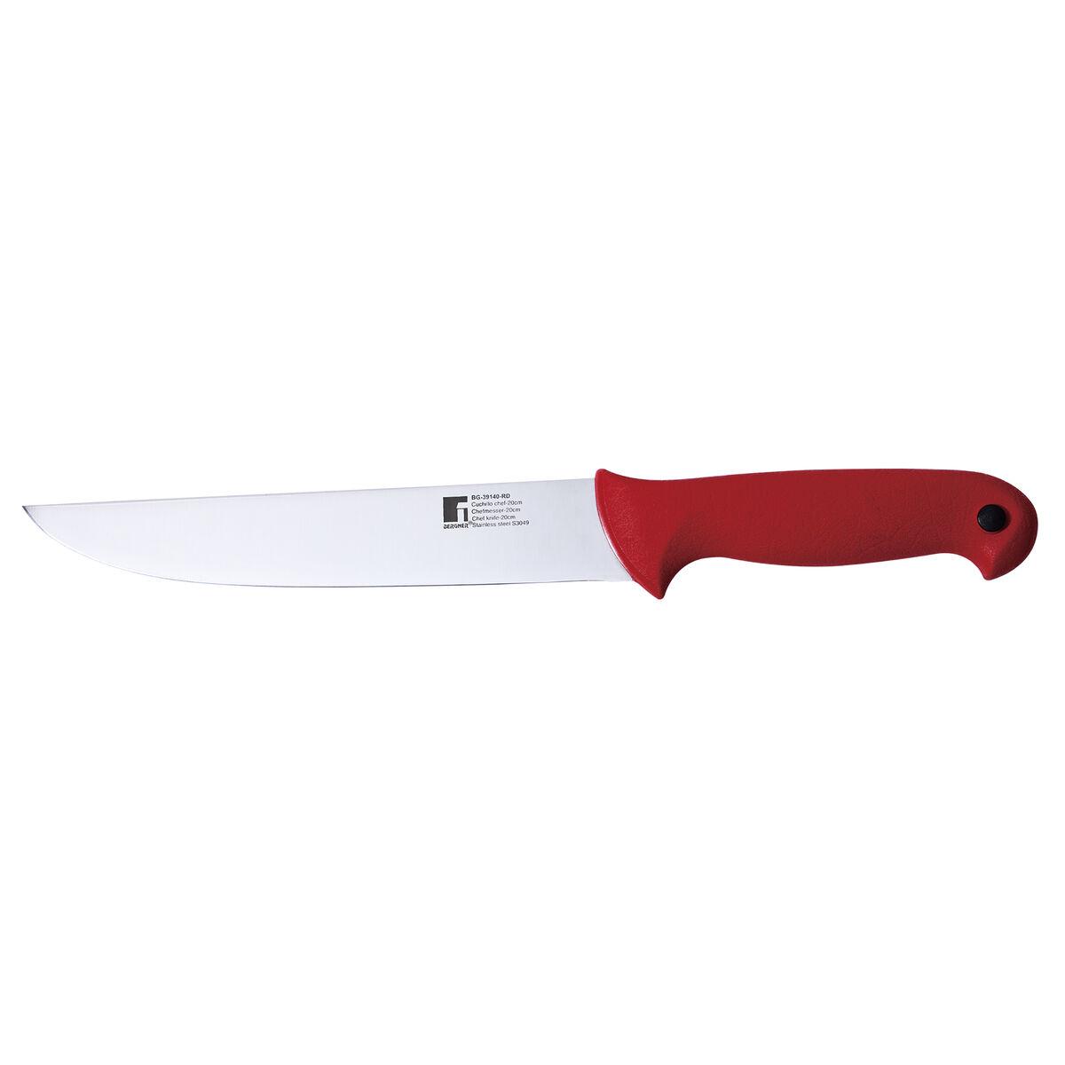 Bergner kokkekniv i rustfrit stål - 20 cm, rød