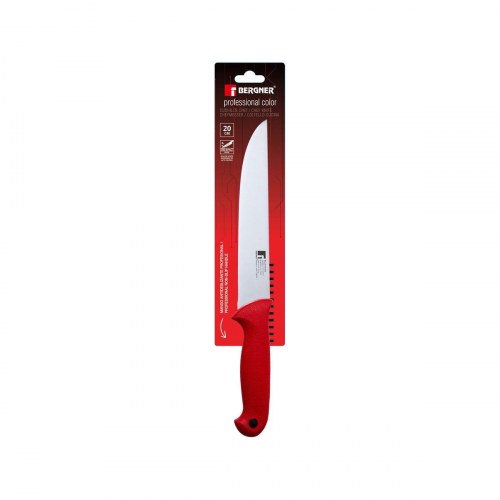 Bergner kokkekniv i rustfrit stål - 20 cm, rød