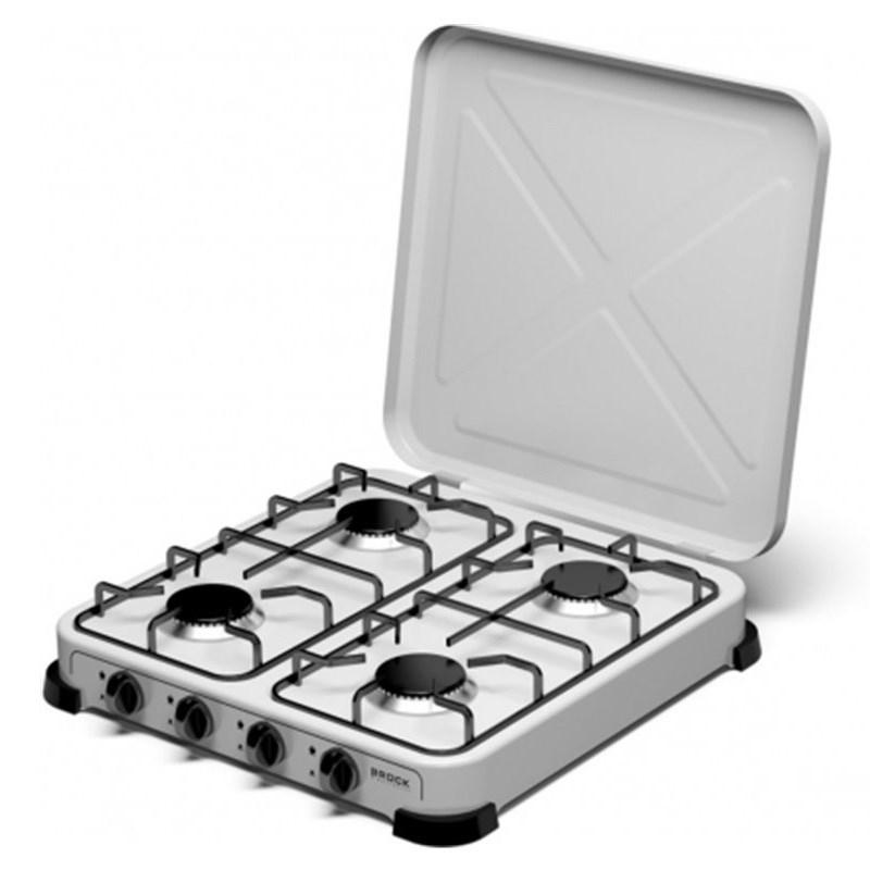 BROCK GS 004 W gasbord med 4 brændere - hvid