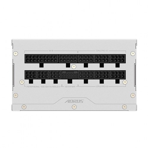 Gigabyte AORUS ELITE P1000W ICE strømforsyning - ATX 3.1, PCIe 5.0, 80 Plus Platinum, fuldt modulær, 120 mm blæser, EU-stik