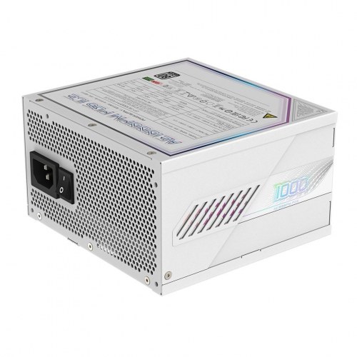 Gigabyte AORUS ELITE P1000W ICE strømforsyning - ATX 3.1, PCIe 5.0, 80 Plus Platinum, fuldt modulær, 120 mm blæser, EU-stik