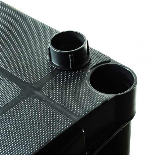 Marbueno reolsystem - hylde med 5 etager, plast, sort 61×31×171 cm (OUTLET A)
