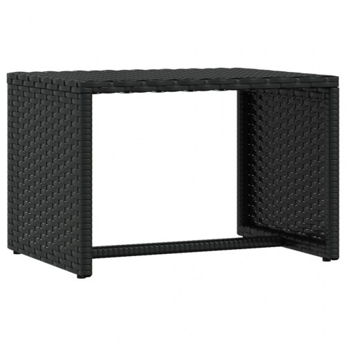 Liggestol 1 stk. med bord polyrattan sort (OUTLET A)
